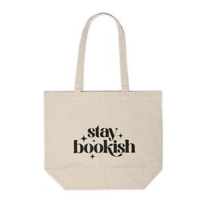 Stay Bookish Custom Canvas Tote Bag
